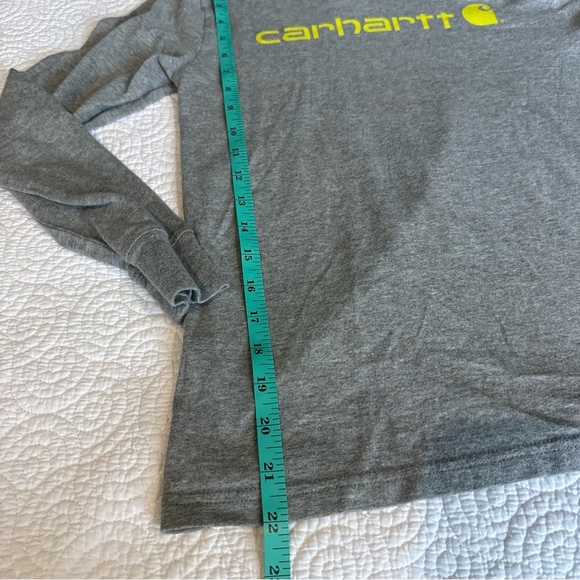 Carhartt Kids Gray Hoodie with Yellow Logo - Picture 7 of 9
